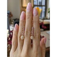 0.96 Ct.Tw.Total Carat Weight Ruby and Pink Sapphire Bezel Earrings, 18K Yellow Gold Life Style