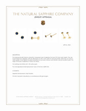 0.90 Ct.Tw.Total Carat Weight Blue Sapphire Bezel Earrings, 18K Yellow Gold Appraisal