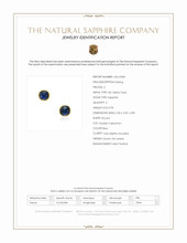 0.90&nbsp;Ct.Tw.Total Carat Weight Blue Sapphire Bezel Earrings, 18K Yellow Gold Scan Report