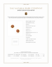 1.11 Ct.Tw.Total Carat Weight Ruby Studs Earrings, 18K Yellow Gold Scan Report