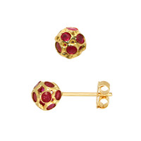 1.11 Ct.Tw. Ruby Studs Earrings, 18K Yellow Gold Image