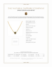 1.32 Ct. Blue Sapphire Bezel Necklace, 18K Yellow Gold Scan Report