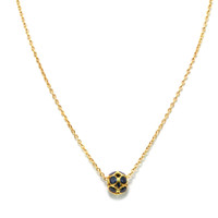 1.32 Ct. Blue Sapphire Bezel Necklace, 18K Yellow Gold Image