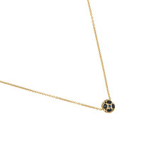 1.32 Ct. Blue Sapphire Bezel Necklace, 18K Yellow Gold Image