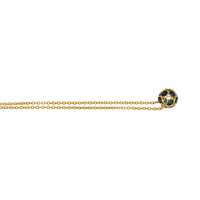 1.32 Ct. Blue Sapphire Bezel Necklace, 18K Yellow Gold Image