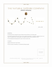 6.24 Ct. Blue Sapphire Antique Style Necklace, 18K Yellow Gold Appraisal