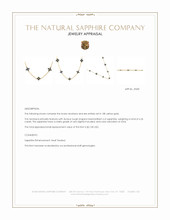 6.24 Ct. Blue Sapphire Antique Style Necklace, 18K Yellow Gold Appraisal