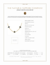 6.24 Ct. Blue Sapphire Antique Style Necklace, 18K Yellow Gold Scan Report