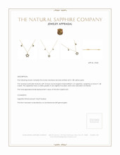 1.38 Ct. Blue Sapphire Antique Style Necklace, 18K Yellow Gold Appraisal