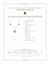 1.38 Ct. Blue Sapphire Antique Style Necklace, 18K Yellow Gold Scan Report