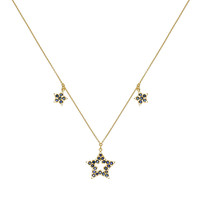 1.38 Ct. Blue Sapphire Antique Style Necklace, 18K Yellow Gold Image