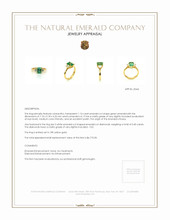 1.10 Ct. Emerald and Diamond Ring - 18K Yellow Gold Appraisal