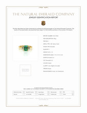 1.10 Ct. Emerald and Diamond Ring - 18K Yellow Gold Scan Report