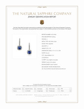 1.05 Ct.Tw.Total Carat Weight Blue Sapphire and Natural Diamond Pave Earrings, 18K White Gold Scan Report