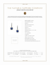 1.05 Ct.Tw. Blue Sapphire and Natural Diamond Pave Earrings, 18K White Gold Scan Report