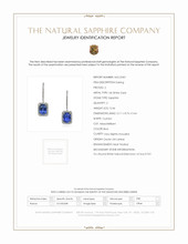 12.46 Ct.Tw. Blue Sapphire and Natural Diamond Pave Earrings, 14K White Gold Scan Report