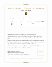 10.80 Ct. Blue Natural Diamond and Natural Diamond Pave Pendant, 18K White Gold Appraisal