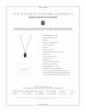 10.80 Ct. Blue Natural Diamond and Natural Diamond Pave Pendant, 18K White Gold Scan Report