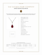 9.73 Ct. Ruby and Diamond Pendant, 14K White Gold Scan Report