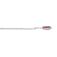9.73 Ct. Ruby and Diamond Pendant, 14K White Gold Image