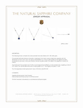 0.63 Ct. Blue Sapphire and Natural Diamond Pave Pendant, 18K White Gold Appraisal