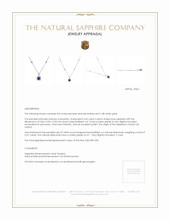 0.63 Ct. Blue Sapphire and Natural Diamond Pave Pendant, 18K White Gold Appraisal