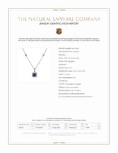 0.63 Ct. Blue Sapphire and Natural Diamond Pave Pendant, 18K White Gold Scan Report
