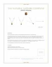 1.00 Ct. Greenish Yellow Sapphire and Natural Diamond Pave Pendant, 18K White Gold Appraisal