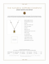 1.00 Ct. Sapphire Natural Diamond Pave Pendant, 18K White Gold Scan Report