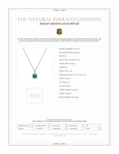 1.03 Ct. Emerald and Diamond Pendant - 18K White Gold Scan Report
