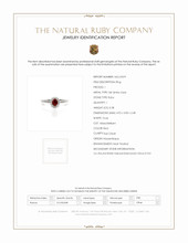 0.38 Ct. Ruby Natural Diamond Pave Ring, 18K White Gold Scan Report