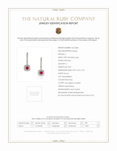 0.82 Ct.Tw. Ruby Natural Diamond Pave Earrings, 18K White Gold Scan Report