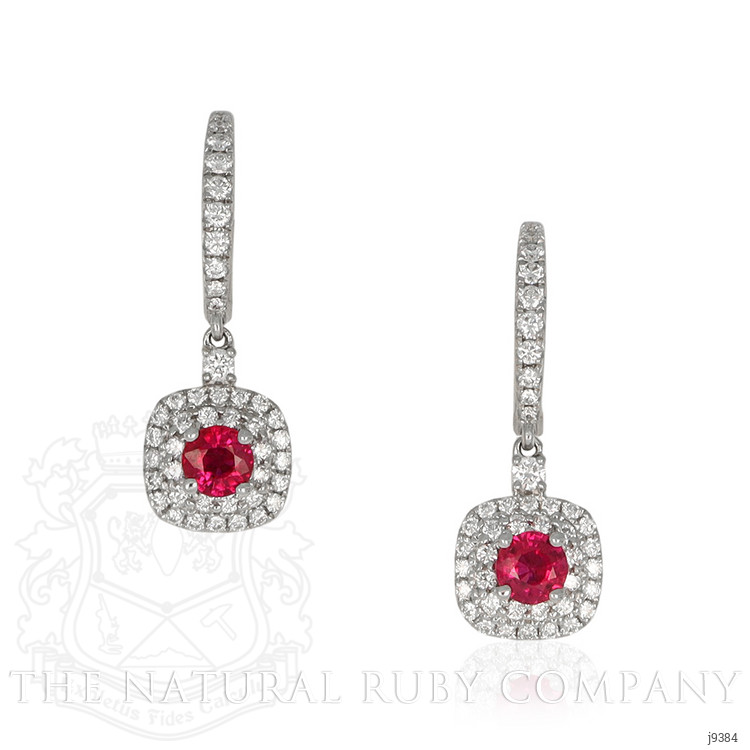 genuine ruby stud earrings