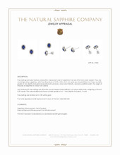 0.94 Ct.Tw.Total Carat Weight Blue Sapphire and Natural Diamond Studs Earrings, 18K White Gold Appraisal