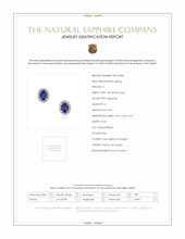 0.94 Ct.Tw.Total Carat Weight Sapphire Natural Diamond Pave Earrings, 18K White Gold Scan Report