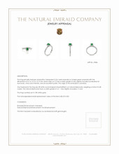 0.24 Ct. Emerald and Natural Diamond Pave Ring, 18K White Gold Appraisal