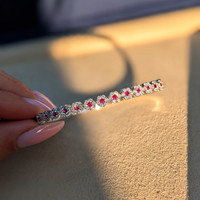 0.60 Ct.Tw. Ruby 18K White Gold bracelet