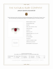 1.58 Ct. Ruby and Natural Diamond Ring, 18K White & Yellow Scan Report