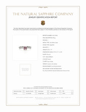 1.19 Ct. Peach Sapphire and Natural Diamond Pave Ring, 14K White Gold Scan Report