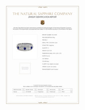 0.35 Ct. Sapphire Natural Diamond Antique Style Ring, 18K White Gold Scan Report