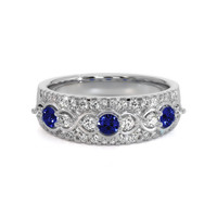 0.35 Ct. Sapphire 18K White Gold ring