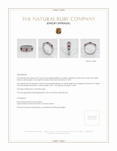 0.36 Ct. Ruby Natural Diamond Antique Style Ring, 18K White Gold Appraisal