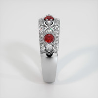 0.36 Ct. Ruby Natural Diamond Antique Style Ring, 18K White Gold Image
