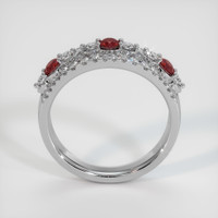 0.36 Ct. Ruby Natural Diamond Antique Style Ring, 18K White Gold Image