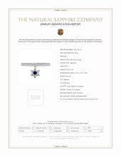 0.09 Ct. Blue Sapphire and Natural Diamond Pave Ring, 18K White Gold Scan Report