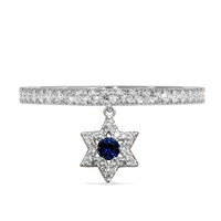 0.09 Ct. Sapphire 18K White Gold ring