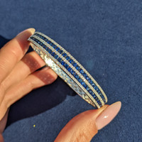 4.28 Ct.Tw. Sapphire 18K White Gold bracelet