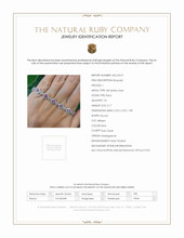 3.17 Ct.Tw. Ruby Natural Diamond Pave Bracelet, 18K White Gold Scan Report