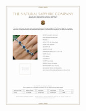 6.38 Ct.Tw. Blue Sapphire and Natural Diamond Pave Bracelet, 18K White Gold Scan Report