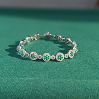 2.57 Ct.Tw. Emerald White Gold Bracelet